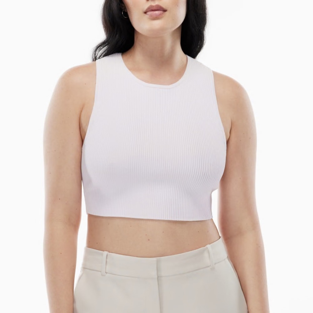 Aritzia Babaton Sculpt Knit Racer Cropped tank